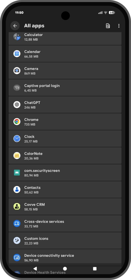 App info screen for com.securityscreen